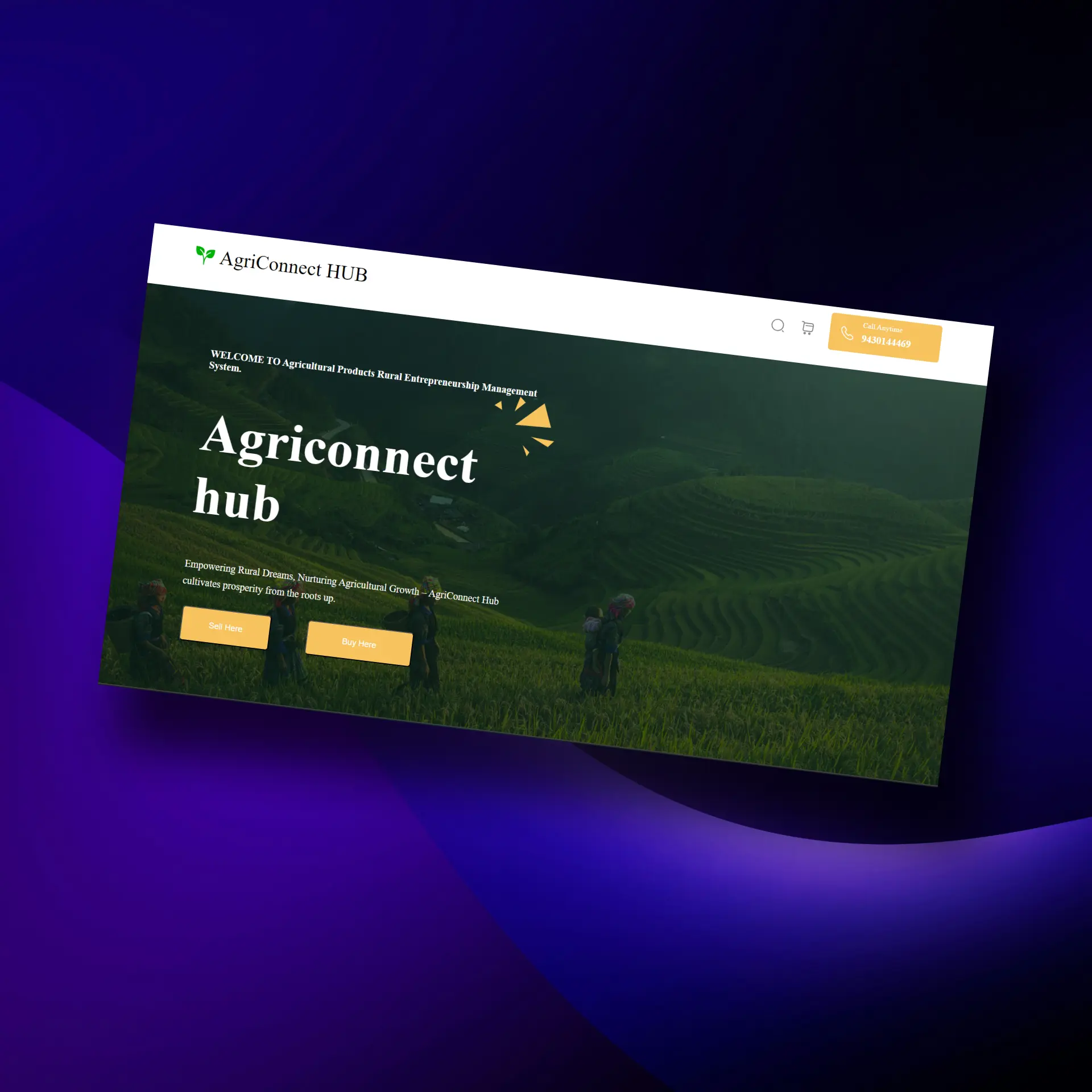 agri connect hub project mockup