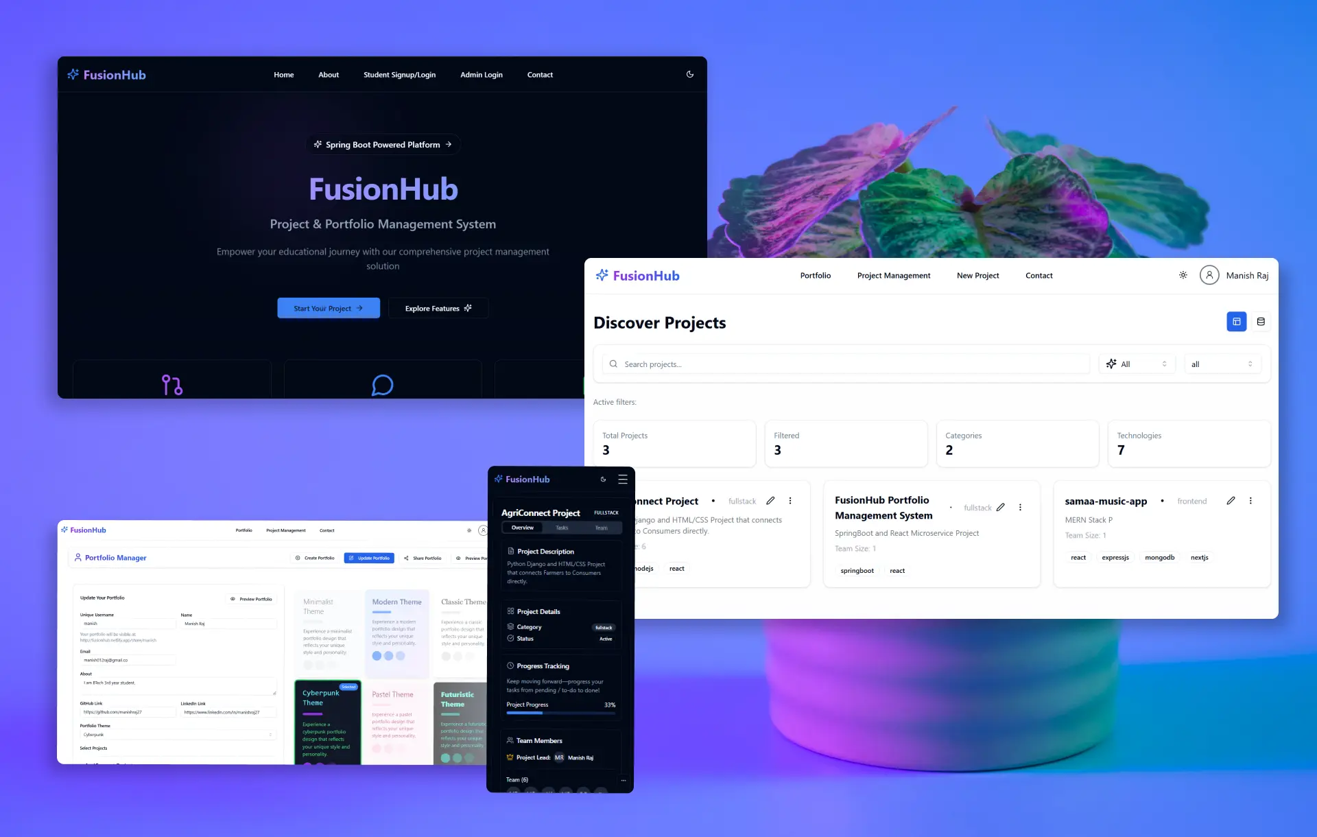 fusionhub project mockup