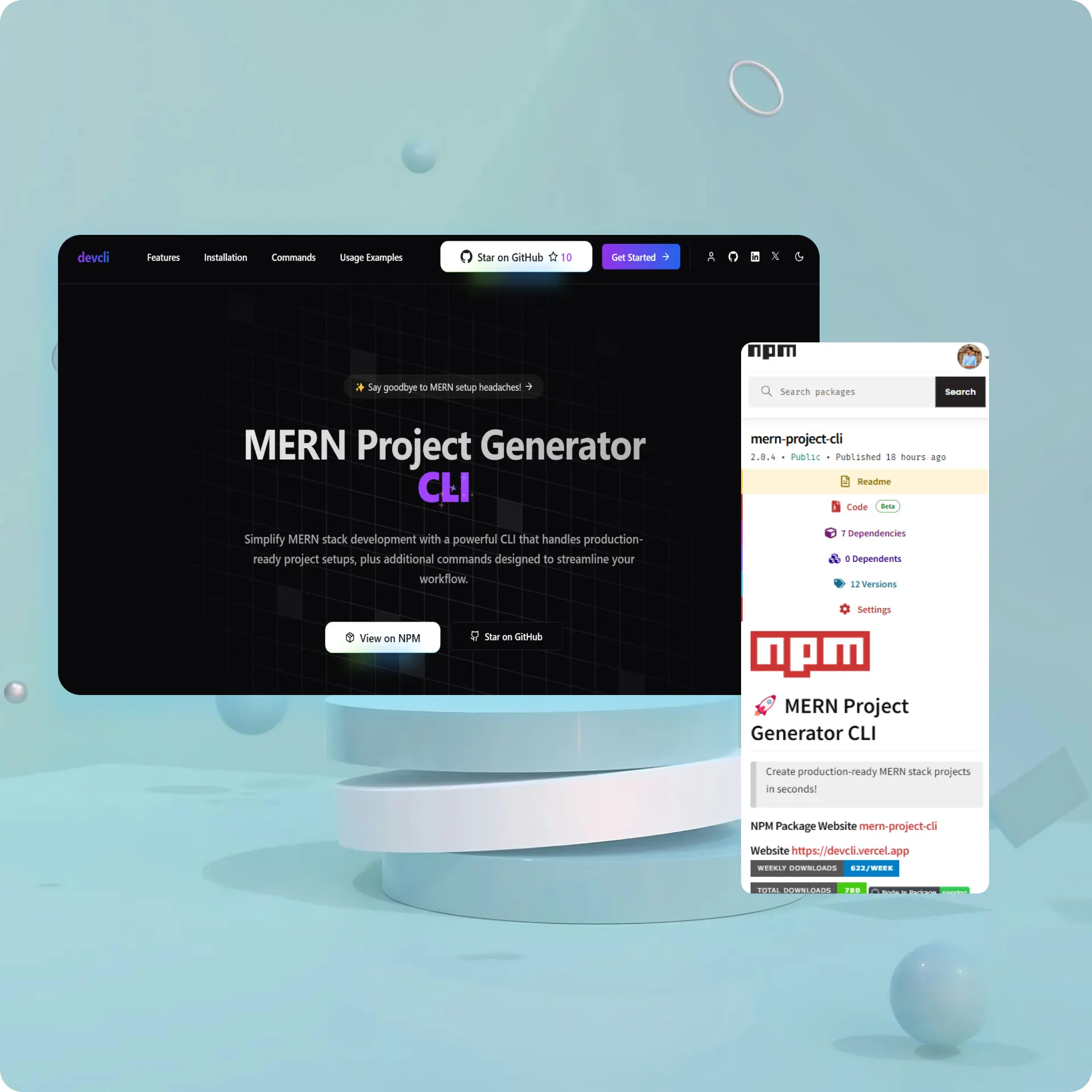 mern-project-cli project mockup